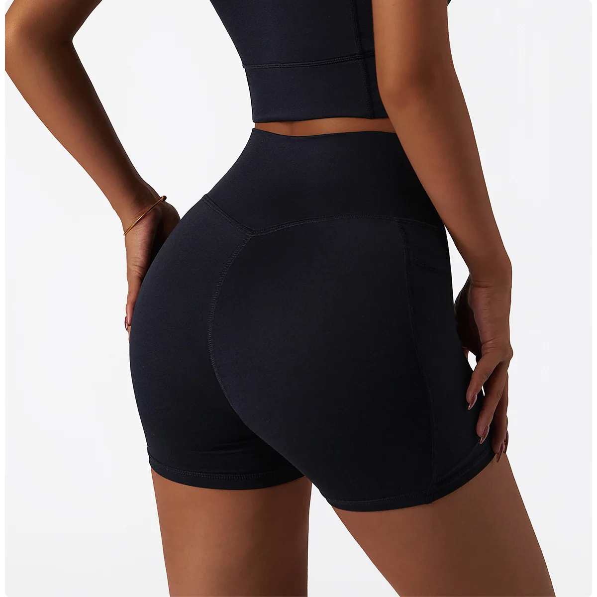 Women High Waist Compression Scrunch Yoga Shorts scrunch workout sports short pants gym fitness yoga biker shorts