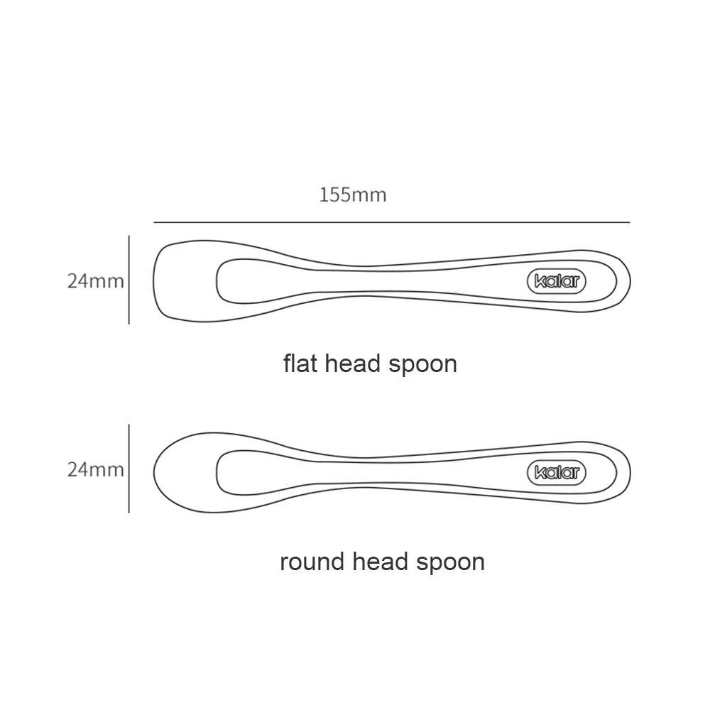 Set of 2  feeding silicone baby spoon