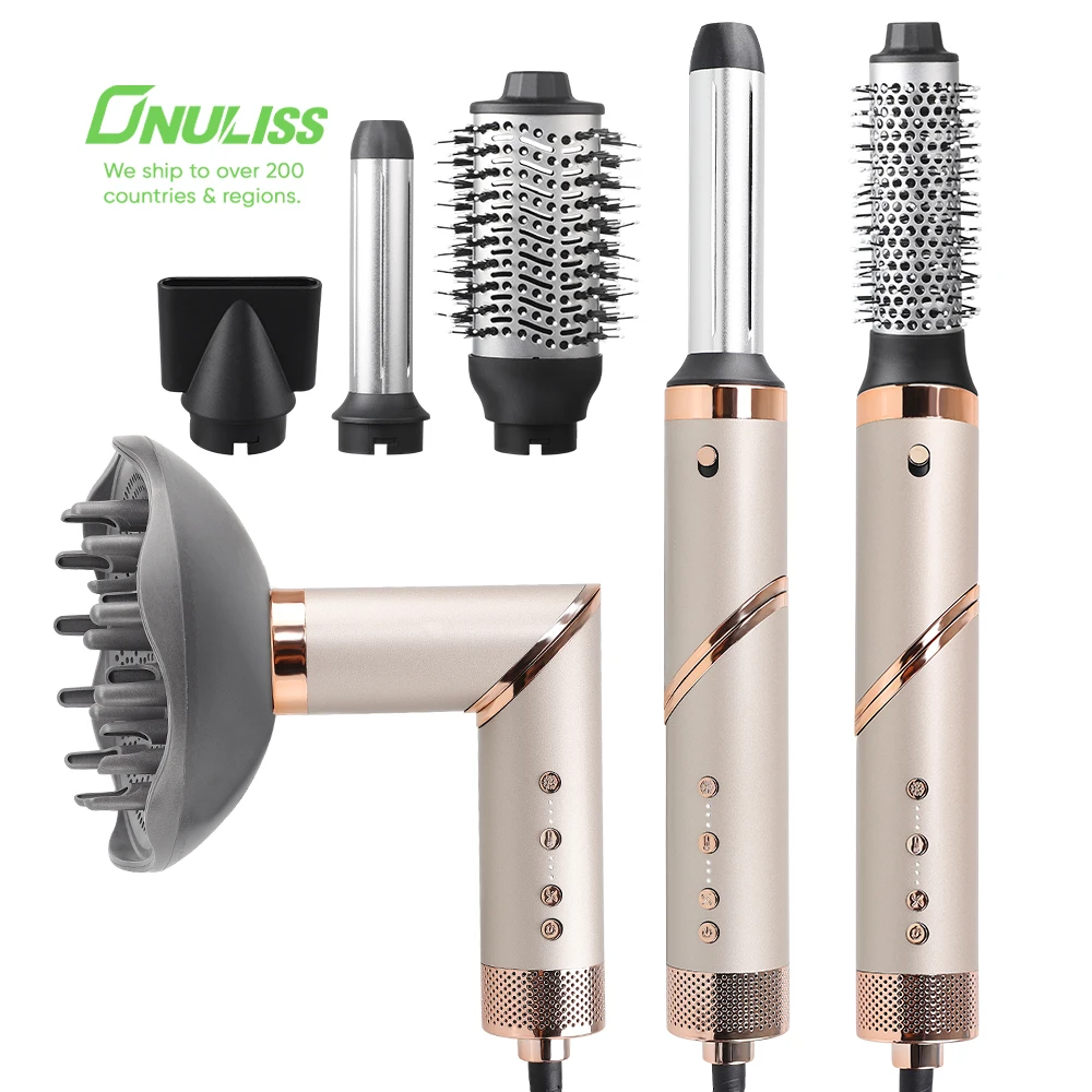 6 in 1 Blow Dryer Hot Air Brush Styler Secador de cabelo Blowdryer Brush Set Brushless High Speed 110000rpm Hair Dryer Set