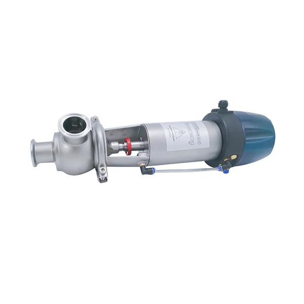 38.1mm Food grade clamping L type  reversing control valve with intelligent blue head