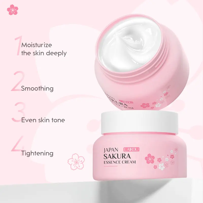 LAIKOU Japan Sakura Mositurzing Anti Wrinkle Sakura Face Moisturizer Collagen Cream