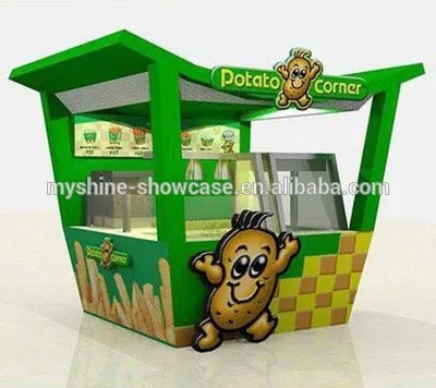 Hot Modern Style Design Prefab Potato Chips Kiosk for Sale Fast Food Retail Kiosk