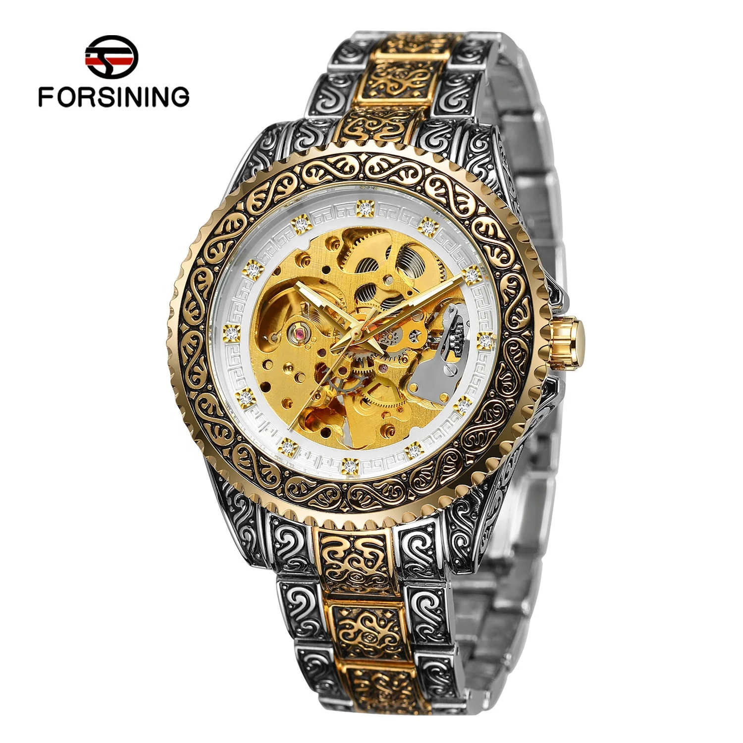 Hot Sell Forsining 2023 Wristwatch Automatic Waterproof Skeleton Tourbillon Mechanical Watch for Men