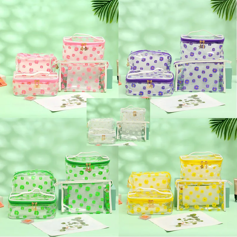 Large Space Round PVC Clear Makeup Tube Bag Waterproof Travel Storage Pouch Bag