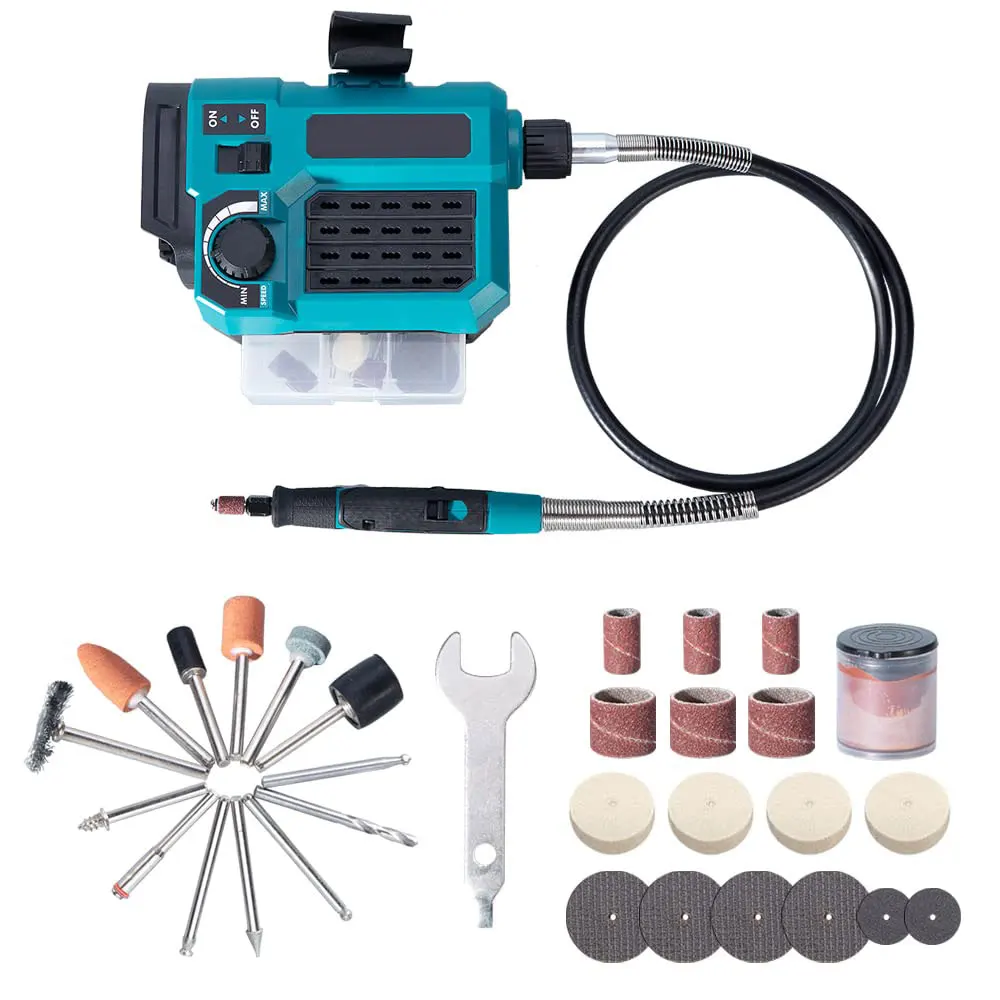 18V cordless rotary tool host, electric tool battery rechargeable rotary tool, used for grinding, polishing, wood carving, engra