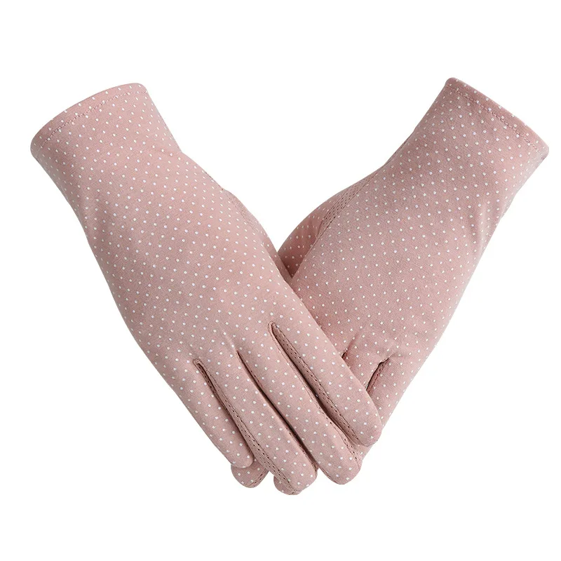 Sunscreen lace gloves in summer Outdoor touch screen Driving knitted gloves in summer UV resistant gloves