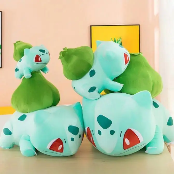 Anime Frog Stuffed Animals Kids Pillow Doll Boys Girls Gifts Anime Bulbasaur Cartoon Plush Animal Toys Wholesale