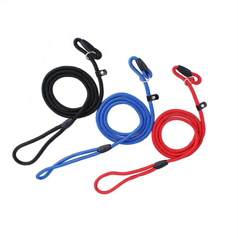 Manufacturers Free Sample Durable Nylon Slip Lead Dog Leash Adjustable Loop Slip Lead Pet leash