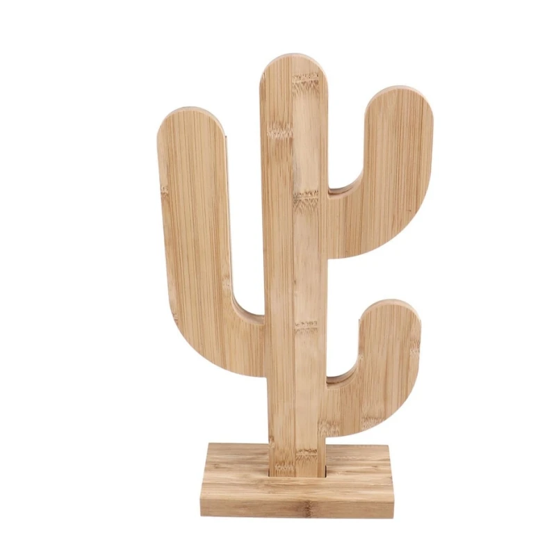 Cactus Shape Storage Rack Capsule Organizer Bamboo Coffee Capsules Holder