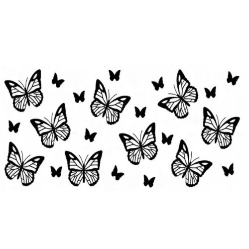 Colorful Design Uv Dtf Cup Wrap Decals For 16 20 Oz Cups Custom Butterfly UV Dtf Sticker For Tumbler Bottles