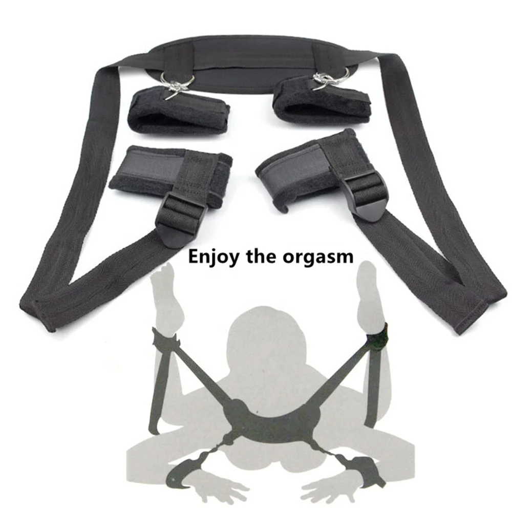 BDSM Bondage Kit Japanese Bed Fetish Toys SM Sex Slave Belt Set Adjustable Restraints Sex Toys