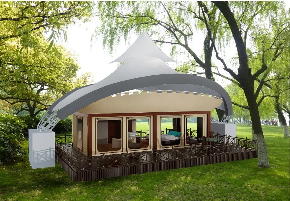 
luxury foldable prefab container house prefab villa ger mongolian yurt 