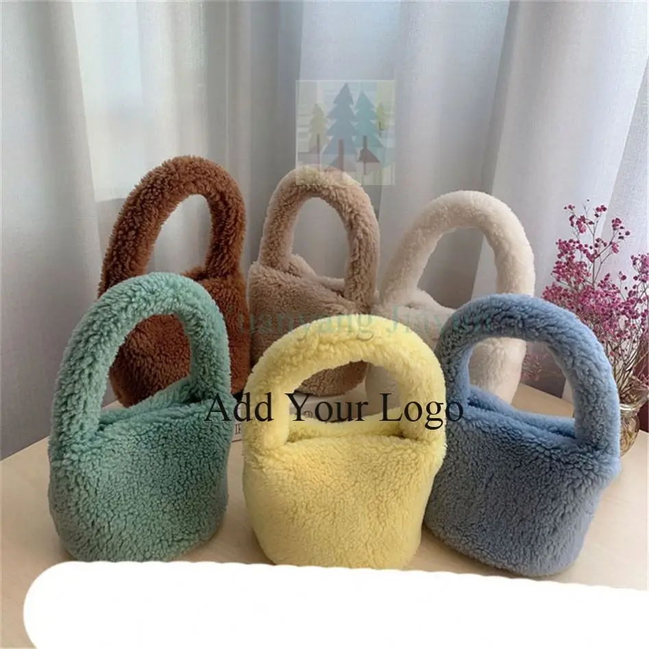 Autumn and winter New lamb wool bag net red furry handbag Korean style plush