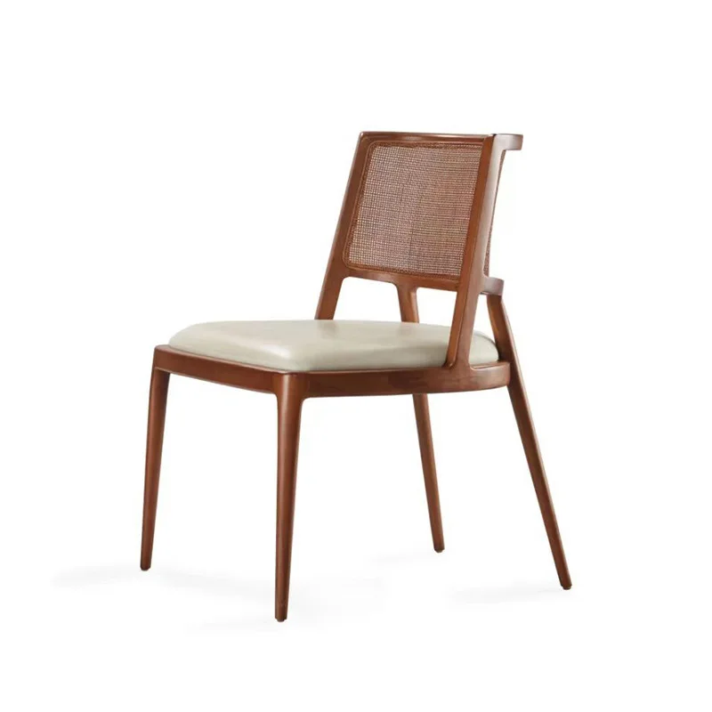 Dreamhause Solid Wood Dining Chair Designer Restaurant Coffee Shop Cafe Chair Wooden Backrest Chair