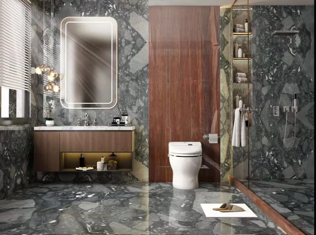 exclusive emperador marble tiles and stairs for  villa and hotels project from Foshan