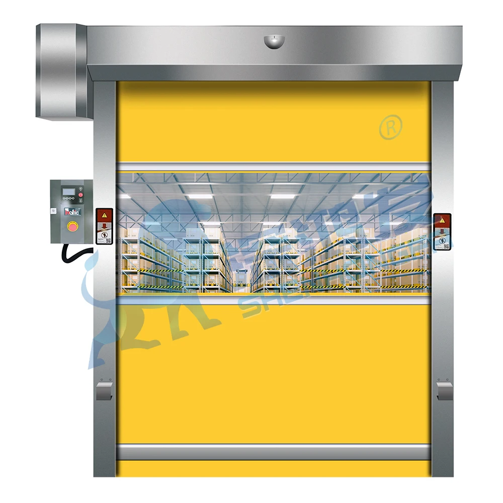 japan radar sensor fast door aluminium automatic  high speed rapid roll up door price car wash pvc high speed door