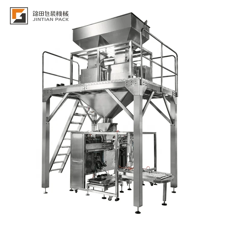1kg 2kg 5kg PE film frozen ice cubes/ clear ice cube automatic filling sealing weighing packing machine