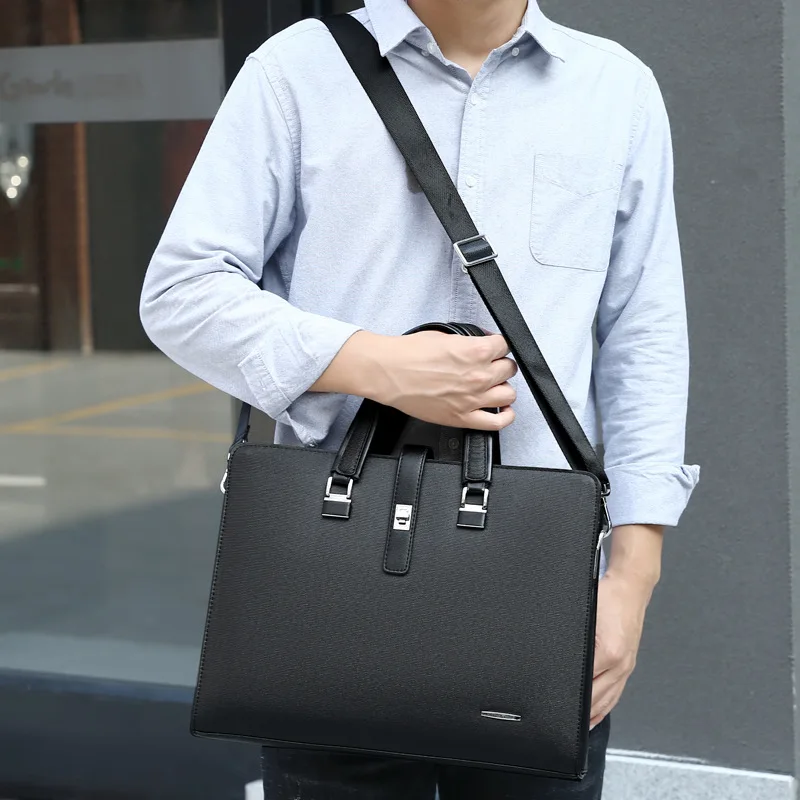 MB065 lawyer 2021 man shoulder luxury business bags genuine leather custom made men leather briefcase vintage