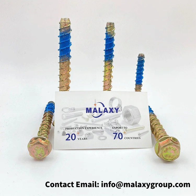 Malaxy M10 Concrete heavy duty thunder bolt ex screw bolt Zinc plated