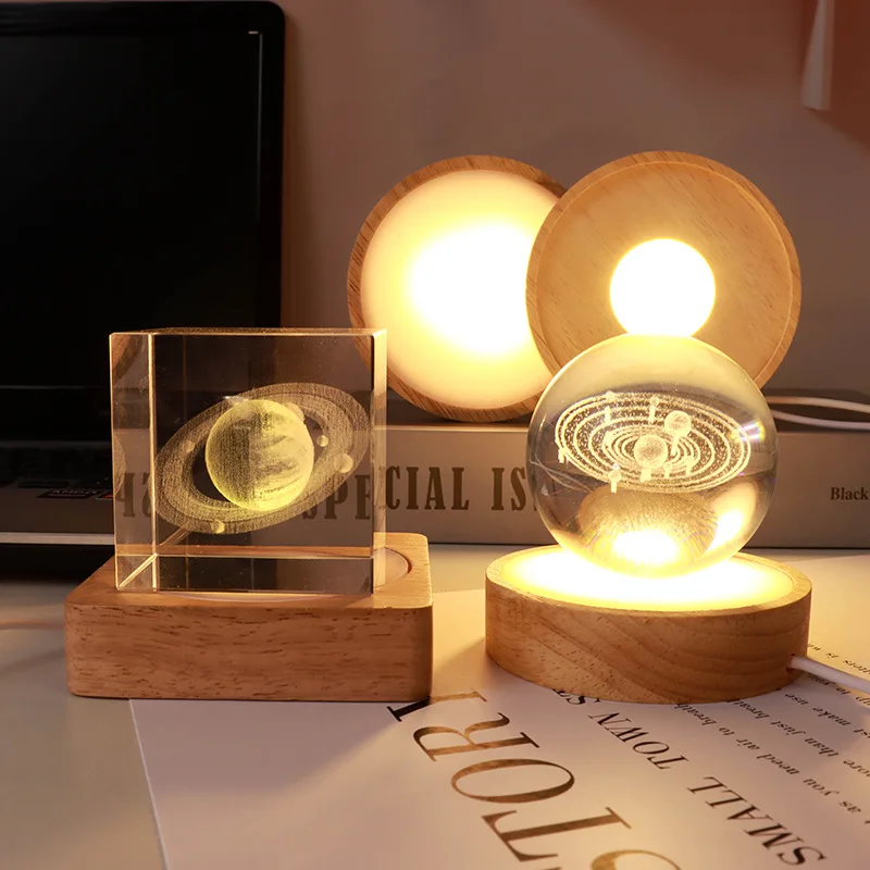 High Quality Wood Led Display Night Light Base Holder Stand 3d Led Lamp USB Powered Wooden Base For DIY Acrylic