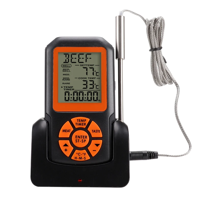 Cooking Thermometer Digital Food Timer Bbq Thermometer Instant Read Kitchen Wireless Meat Thermometer