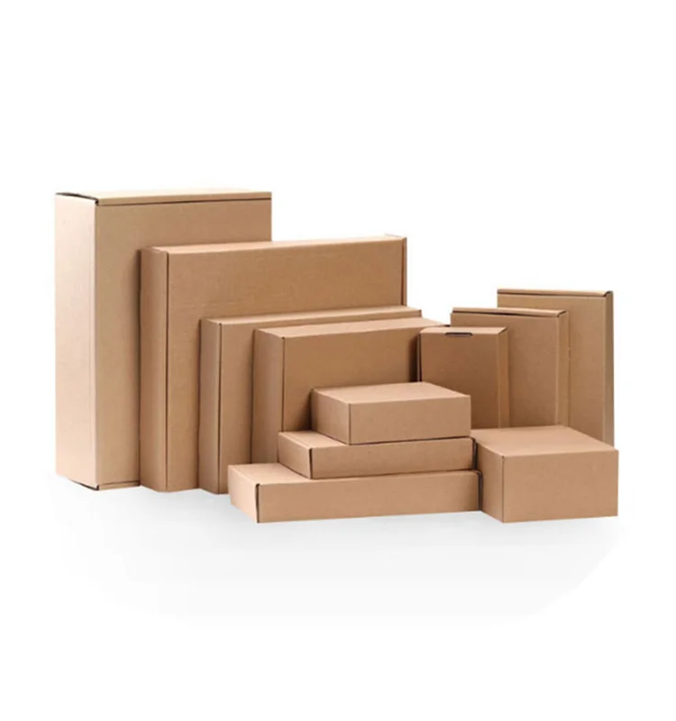 Small Brown Mailer Boxes Shipping Corrugated Box Cartons 25x15x4cm for Items