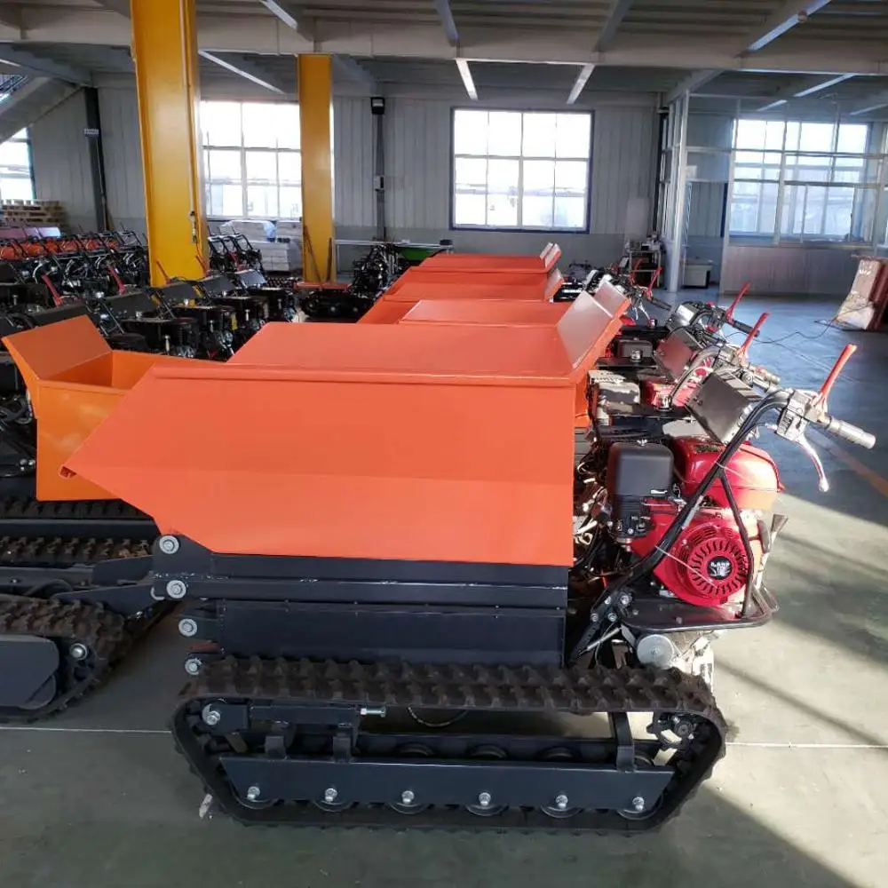 handy mini transporter hydraulic tip 500kg mini track dumper