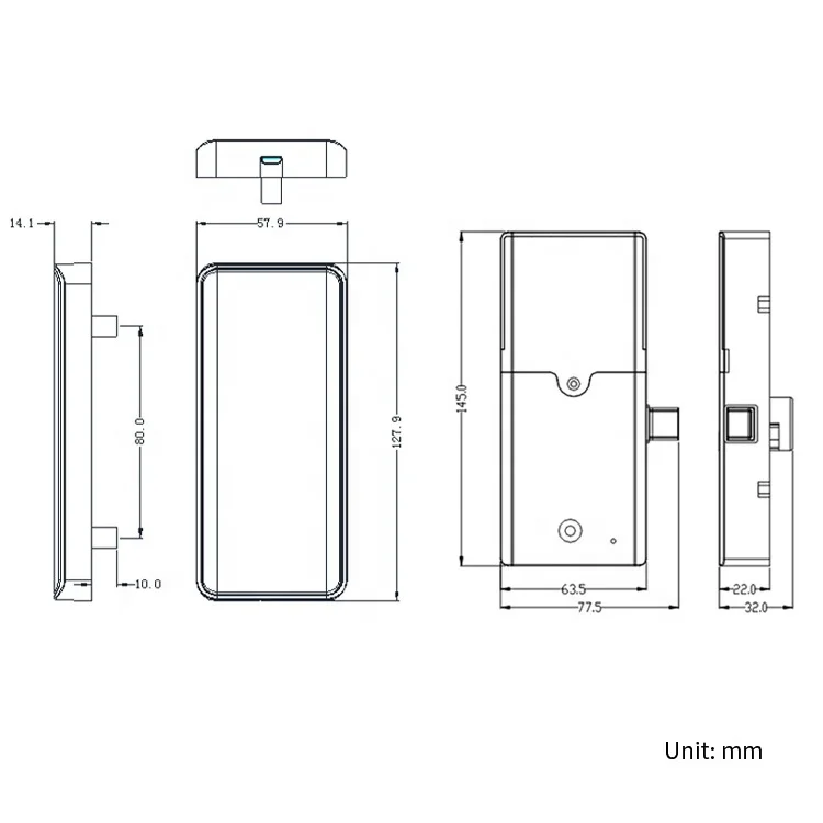 ACMEEN Commercial Electronic Fingerprint Combination Cabinet Locker Locks