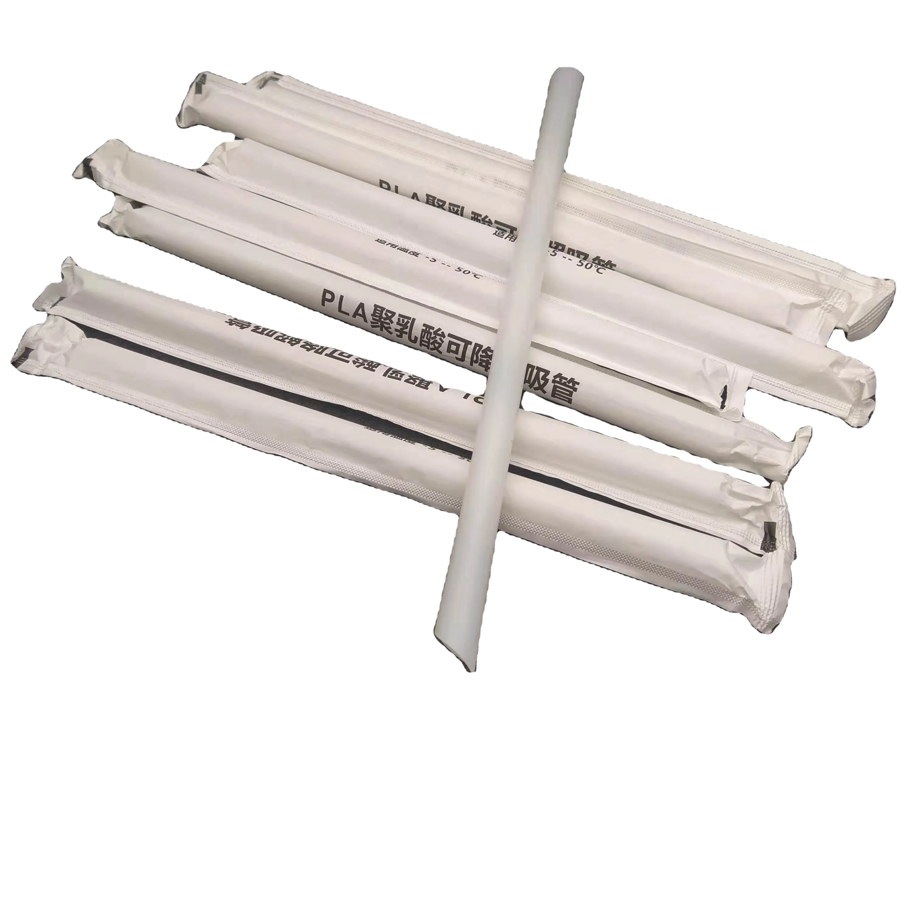 Eco friendly food grade  biodegradable PLA straw for Boba