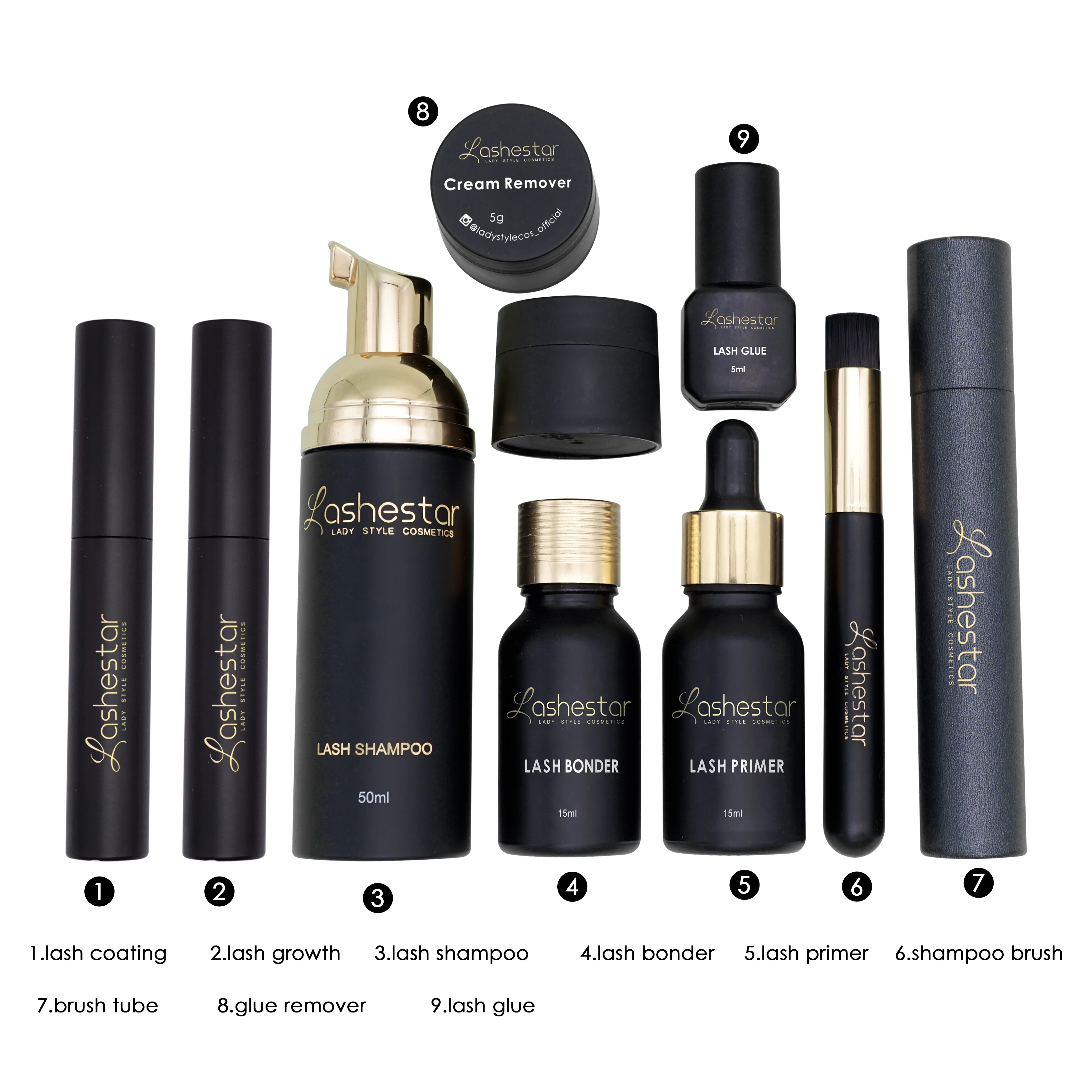 Premium eyelash shampoo lash foam cleanser with private label