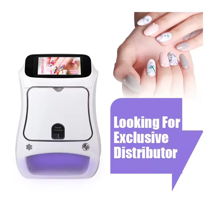 Direct factory price 10s Fast Printing Auto WIFI USB DIY 3D Digital Nail Art Printer Mobile Nails Print Dryer Fingernail Machine