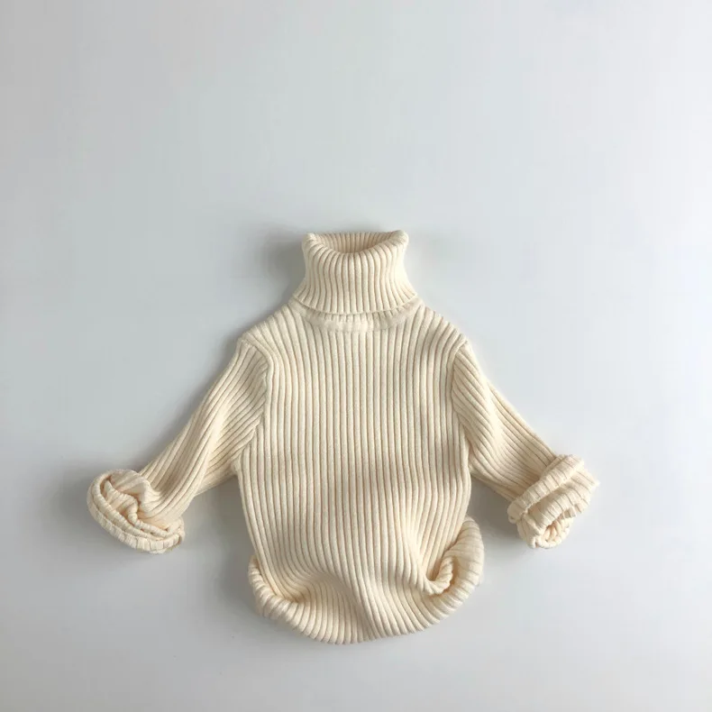 
Wholesale Winter Clothing Toddler Girl Clothes Knit Sweaters Warm Turtleneck Baby High Collar Pullover Sweater 