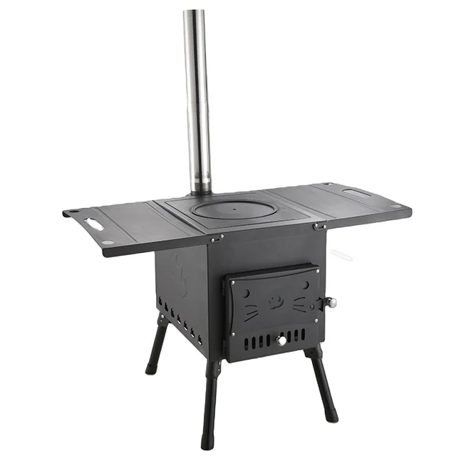 High Quality Portable Outdoor Cooking Camping Uses Unique Combustion Woodburning Stove