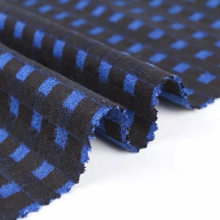 TR woven yarn dyed 360GSM rayon check print apparel fabric tartan fabric ( plaid ) for coat