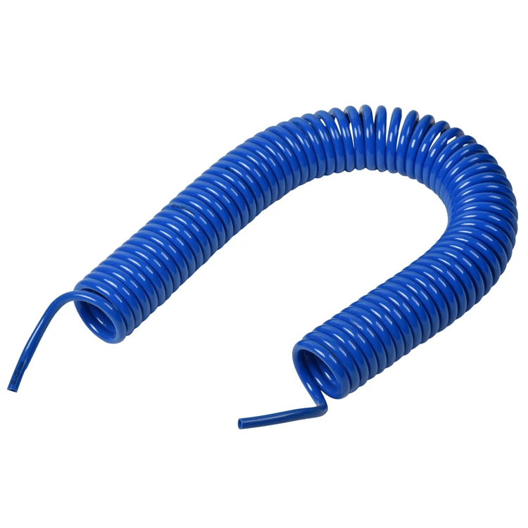 DOT SAE ISO DIN approved nylon PA12 spiral coil air hose for air brake hose system of trucks and trailers