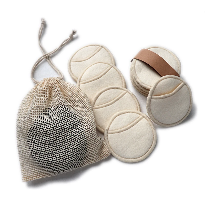 Skin Care Tools Non-ToxicBeige Hemp Washable Reusable Pocket Makeup Wash Cloth