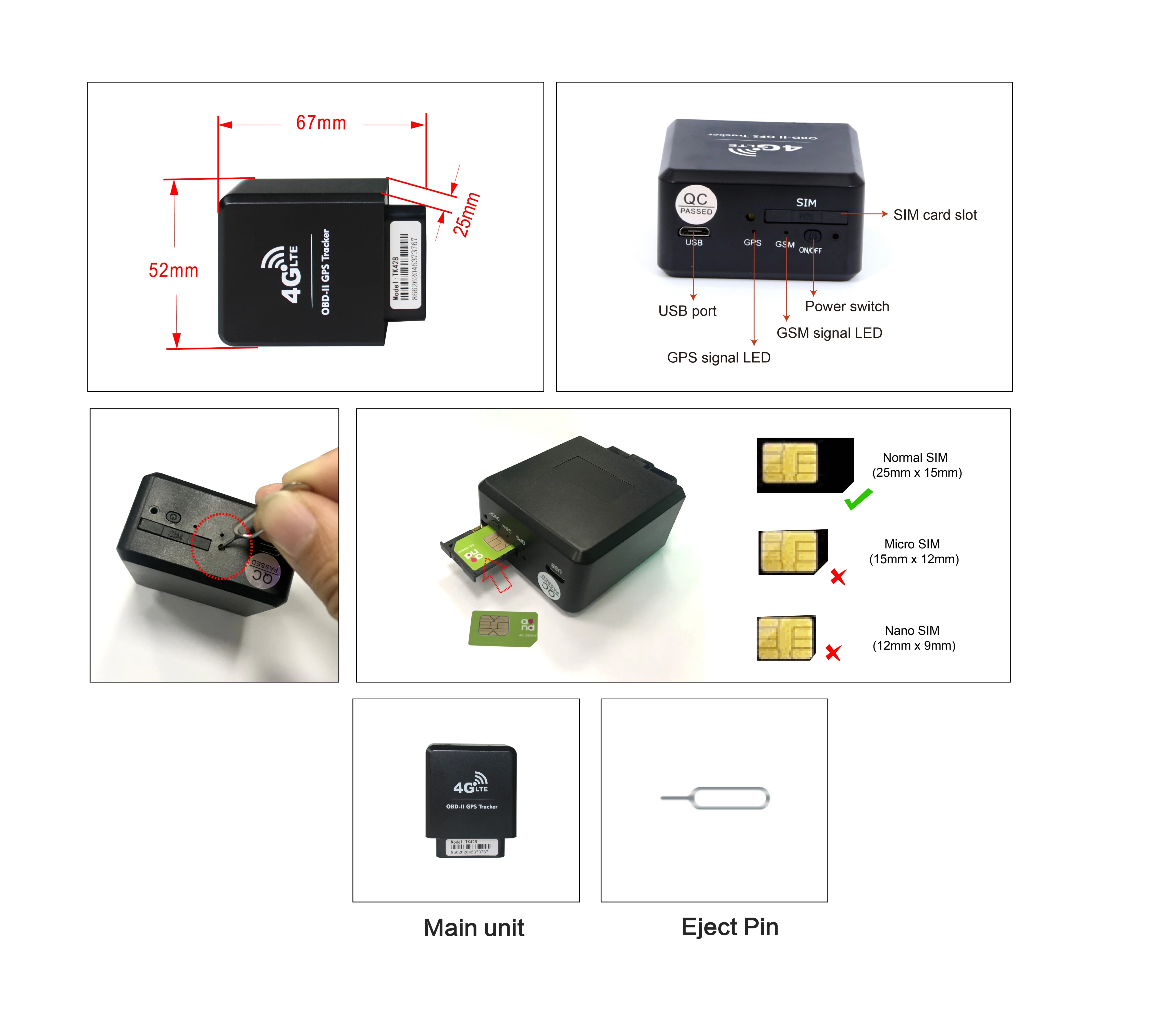 Fleet Management Vehicle OBD2 Tracking Locator Accurate GPS Device OBD GPS Tracker for Rental Cars(TN)