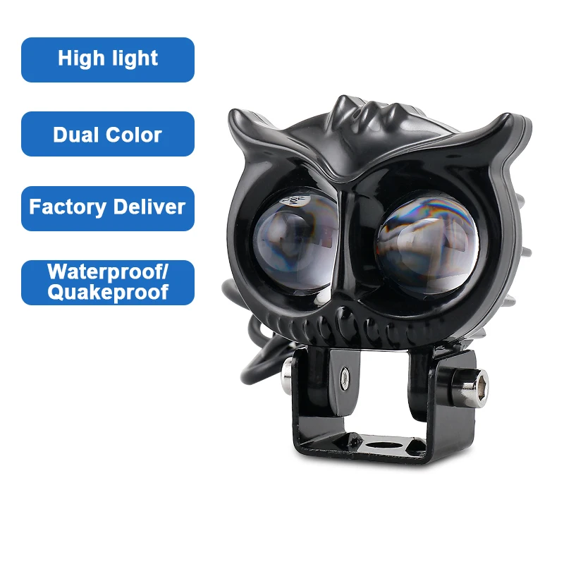 Factory Wholesale Motorcycle Owl Headlight Motorcycle Led Laser Light Fog for Motorcycle Lighting Systems Accessories