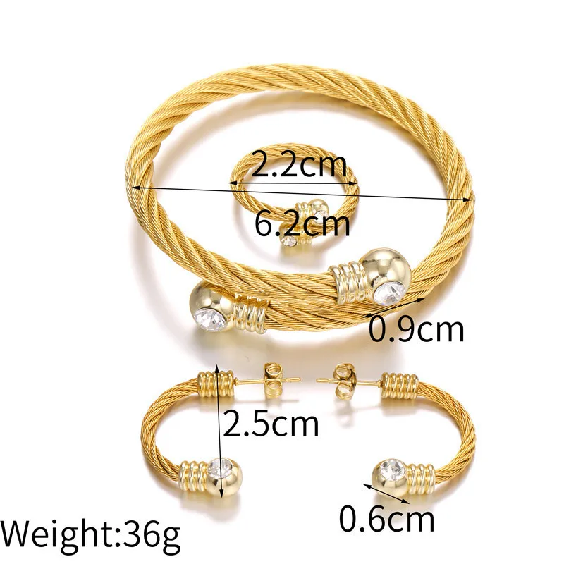 Popular Brazilian Italian Designer Vintage Luxury 18k Gold Plated Dubai Jewelry Sets