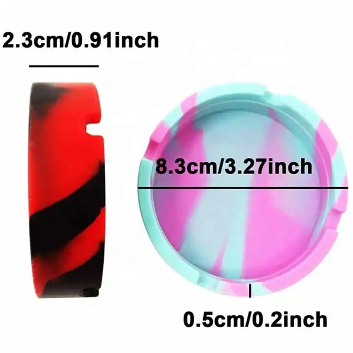 YLX Hot sale free Custom Logo Shatterproof and heat-resistant Silicone cigar Ashtray