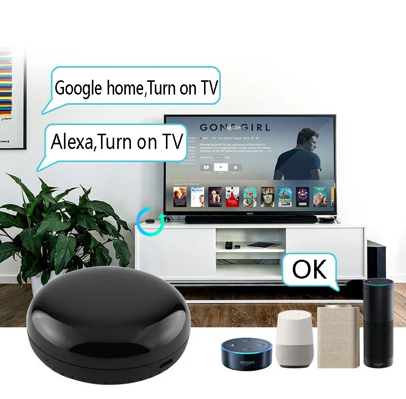 Tuya Smart Home Wifi TV Smart IR Blaster Universal Remote Control with Alexa GH for Air Conditioner