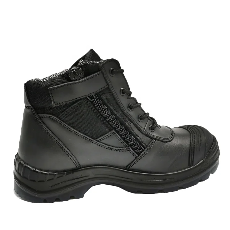 Hot selling work Safety boots with steel toe cap leather work boots for man groundwork safety boots