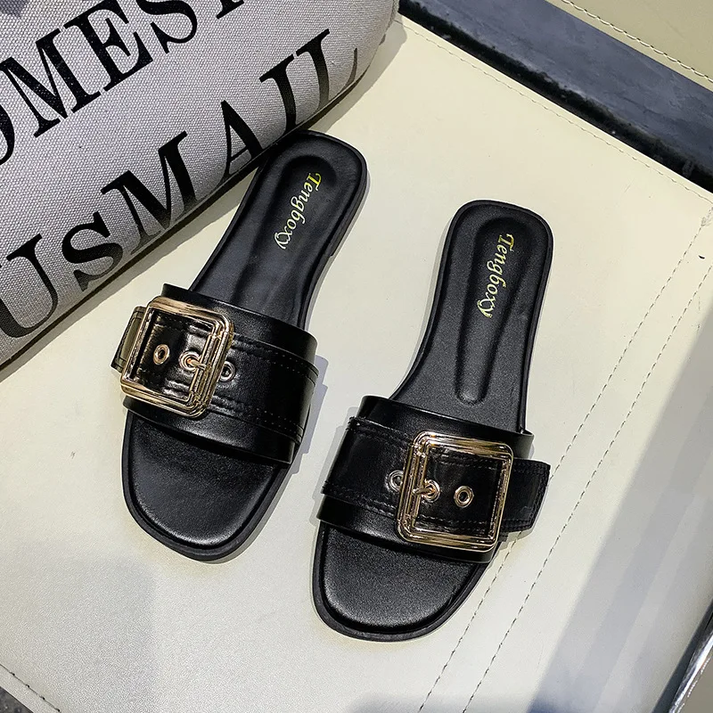 New Product Big Size 42 Outdoor Casual Slides Good Price Ladies Luxury Fashion Flat Female Slippers 2022