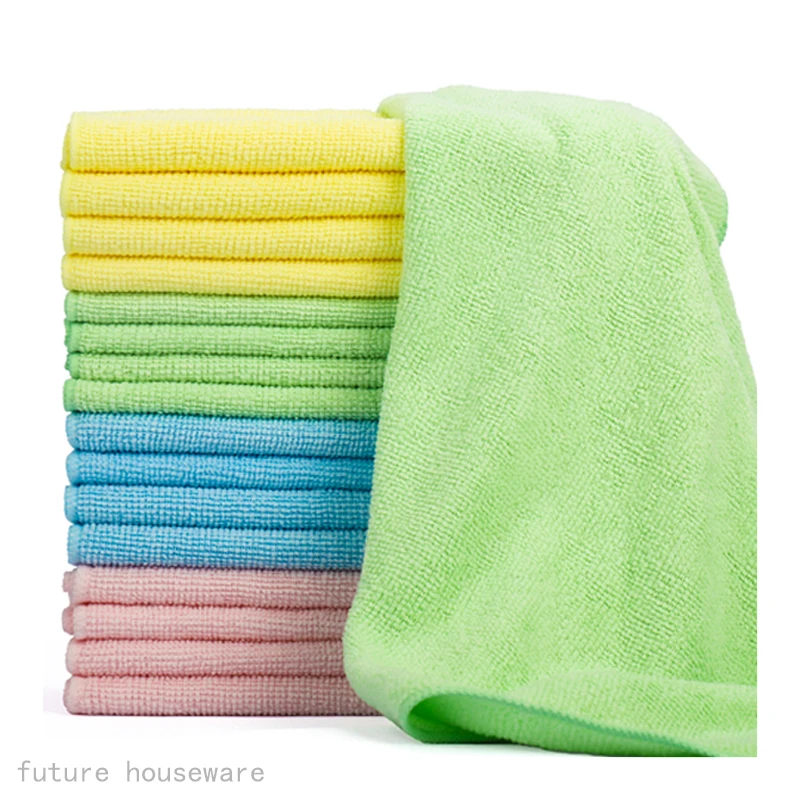 
Green Blue Stock Factory Ship Directly 40cmx40cm 320gsm Microfiber Towel ceaning cloth for mutipurpose 