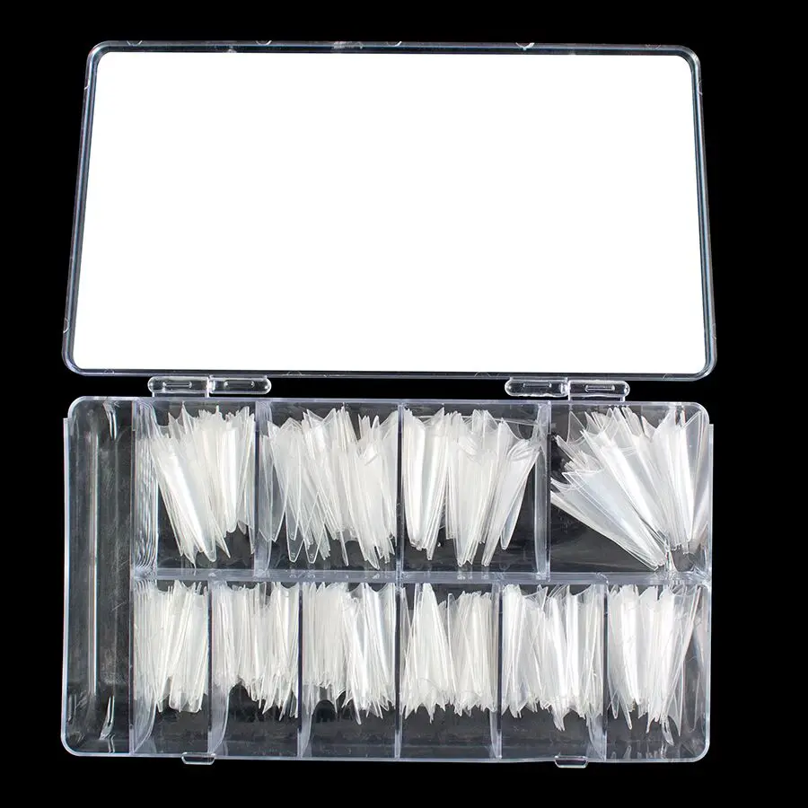 600pcs per bag  Nail Art Straight Tips Triangle Stiletto Nail Tips