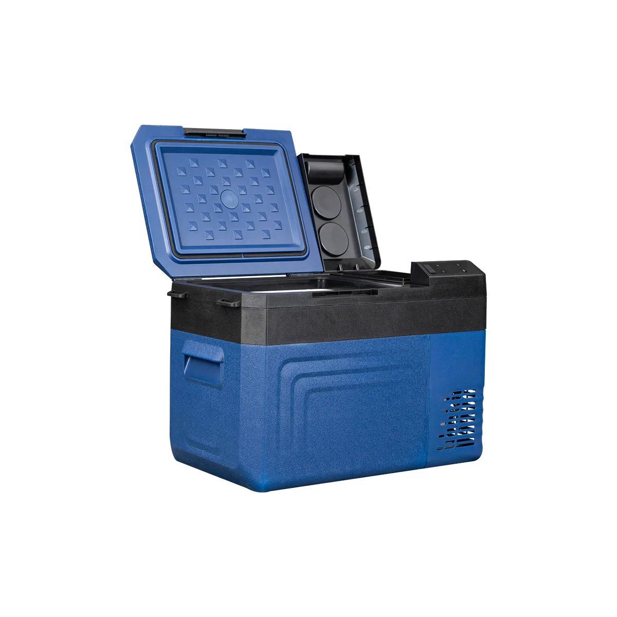 Alpicool WT25 Bulit-In Removable Battery Auto Electric Cooler Fridge Freezer Blue Double Door Mini Refrigerator For Travel