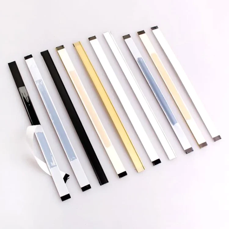12 cm Plastic Tin Twist Tie Self Adhesive Tin Ties for Coffee Tea Bread Bag