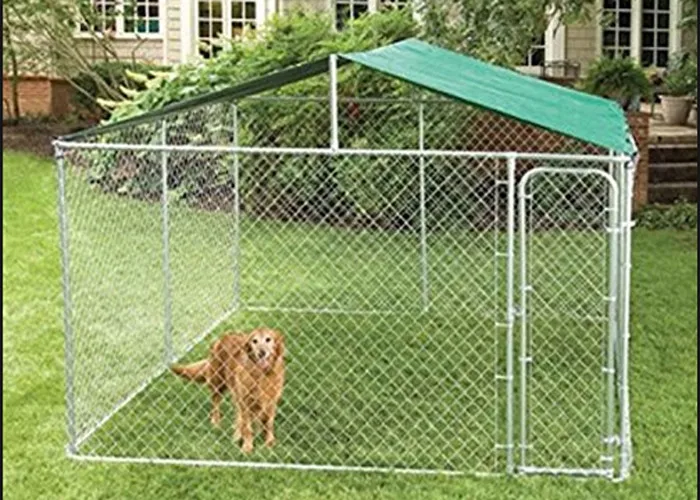 
Galvanized Chain Link Kennel Chicken Walk-in Run Enclosure Rabbit Hutch Poultry Coop Duck House 