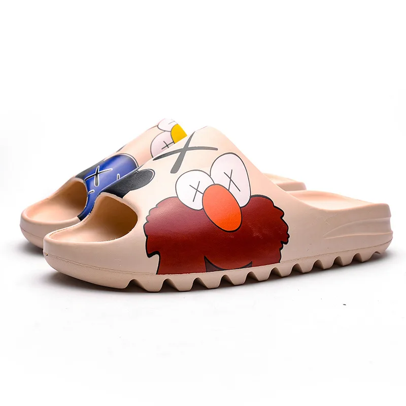 Семейные Мягкие Летние Тапочки, милые унисекс, дети, женщины, мужчины, цветные, Эва, резиновые, пластиковые, детские, Yeezy слайды для взрослых