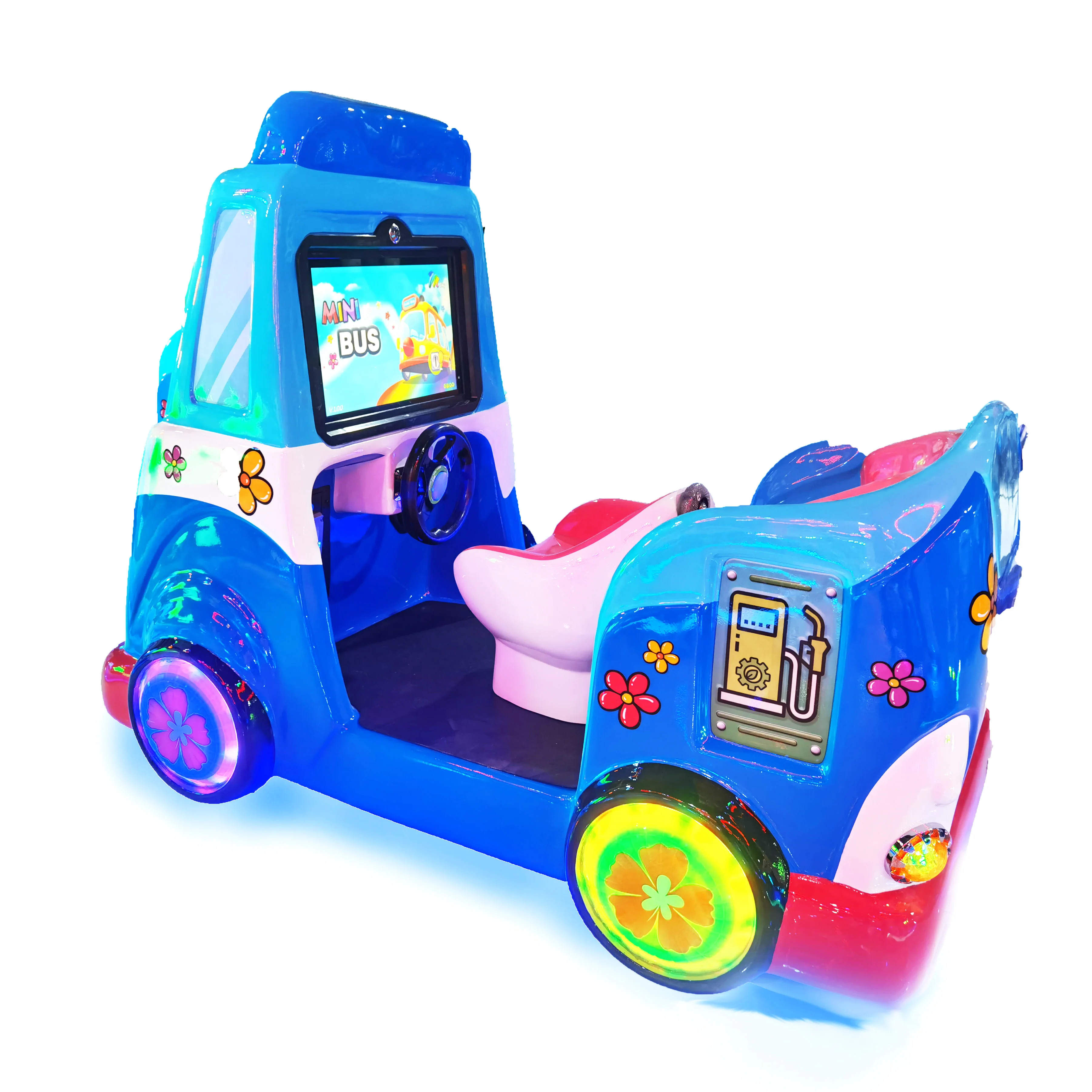 Video Indoor Kiddie Rides Coin Operated Games Machine Top Sale Happy Train LCD Screen 3D Commercial Kids Amusement 2 Seats M SKY